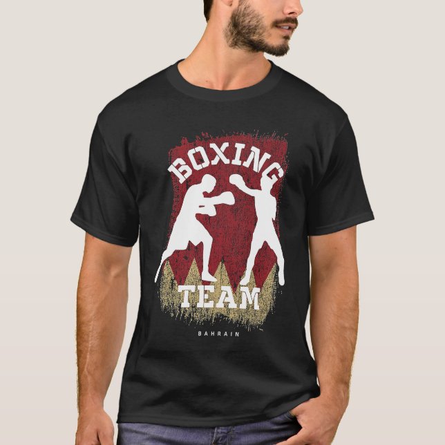 Boxing Bahrain Combat Sports Fighter Boxing T-Shirt (Vorderseite)