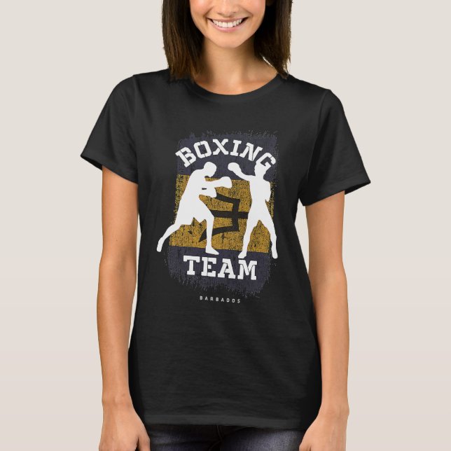 Boxing Barbados Combat Sports Fighter Boxing T-Shirt (Vorderseite)