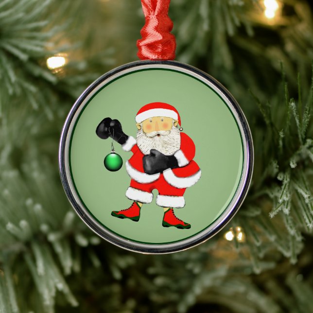 Boxing Boxer Christmas Collectif Ornament Aus Metall (Baum)