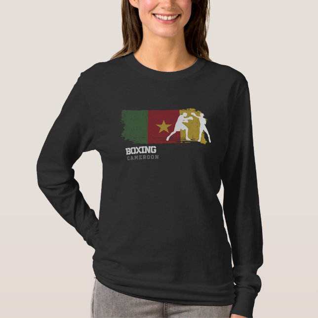 Boxing Cameroon Combat Sports Fighter Boxing T-Shirt (Vorderseite)
