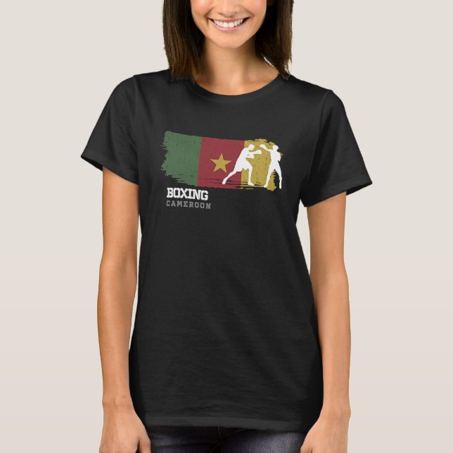 Boxing Cameroon Combat Sports Fighter Boxing T-Shirt (Vorderseite)