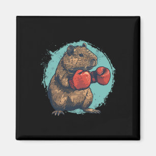Boxing Capybyra Liebhaber Boxhandschuhe Kickboxen  Magnet