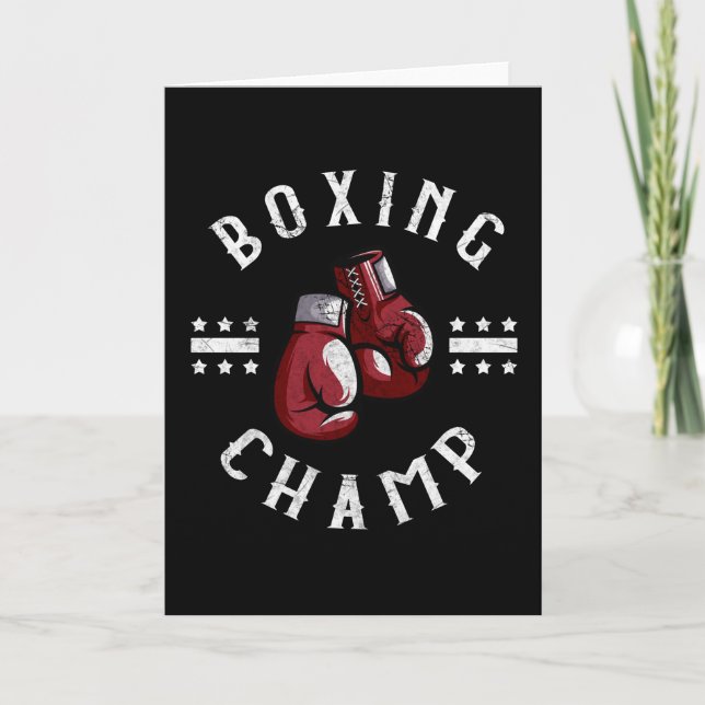 Boxing Champ Box Sport Martial Arts Fighter Karte (Vorderseite)