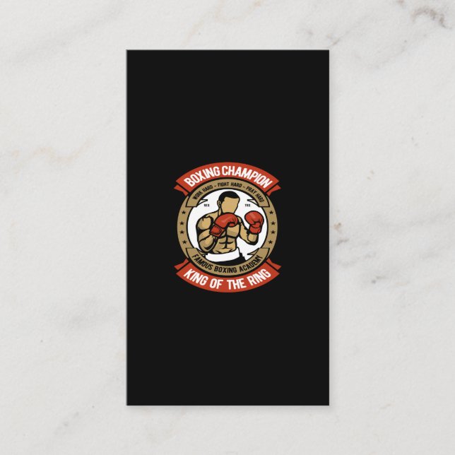 boxing champion king of the ring visitenkarte (Vorderseite)