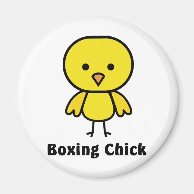 Boxing Chick Gear Magnet (Vorne)