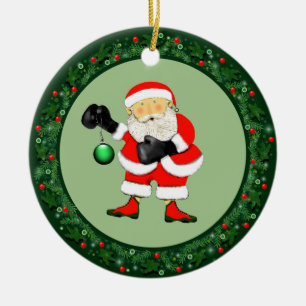Boxing Christmas Collectible Keramik Ornament
