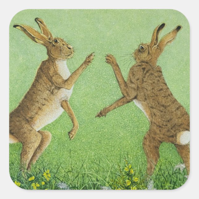 Boxing Clever Quadratischer Aufkleber (Vorderseite)