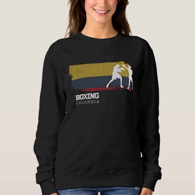 Boxing Colombia Combat Sports Fighter Boxing Sweatshirt (Vorderseite)
