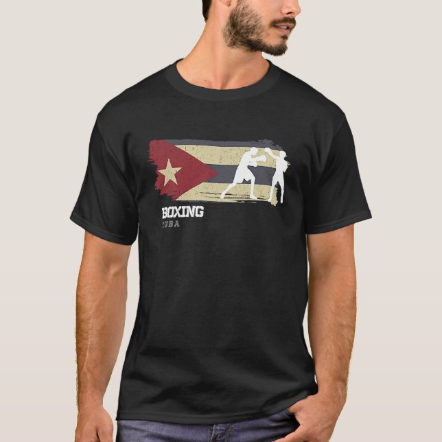 Boxing Cuba Combat Sports Fighter Boxing T-Shirt (Vorderseite)