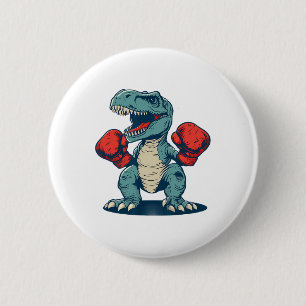 Boxing Dinosaur Boxer Dino Kickboxing T-rex Boxing Button
