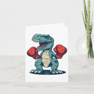 Boxing Dinosaur Boxer Dino Kickboxing T-rex Boxing Karte
