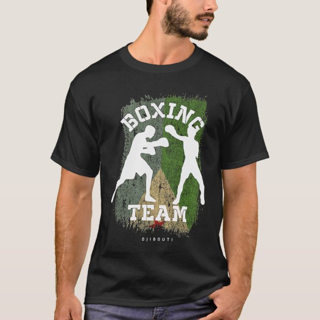 Boxing Djibouti Combat Sports Fighter Boxing T-Shirt (Vorderseite)
