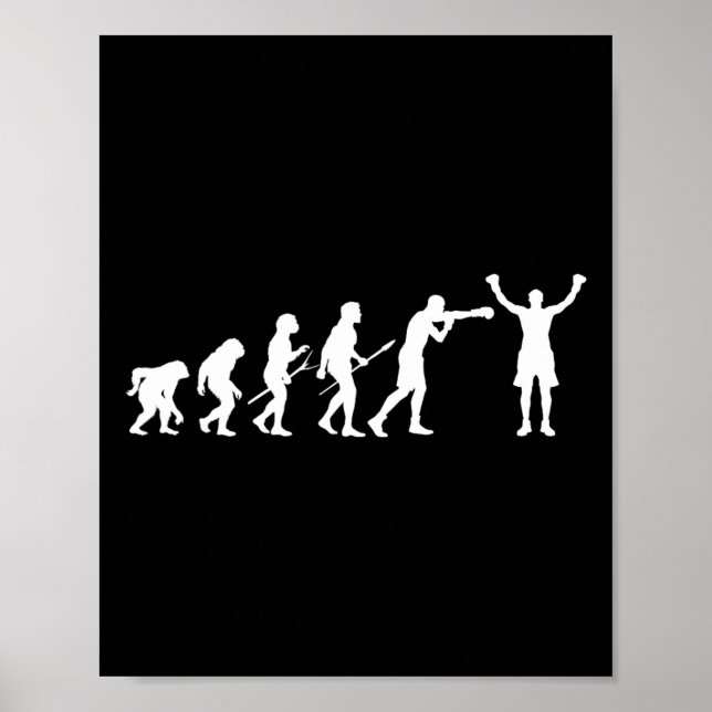 Boxing Evolution - Boxliebhaber Boxer Kickboxen F Poster (Vorne)