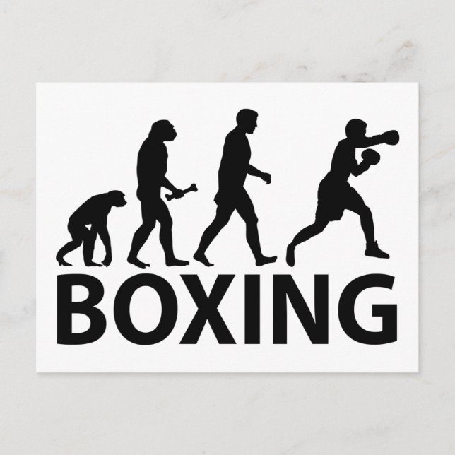 Boxing-Evolution Postkarte (Vorderseite)