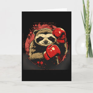 Boxing Faultier Liebhaber Boxhandschuhe Kickboxen  Karte