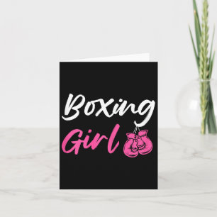 Boxing Girl Kickboxer Fighter Karte