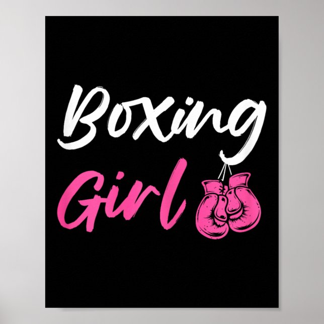 Boxing Girl Kickboxer Fighter Poster (Vorne)