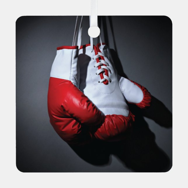Boxing Gloves Ornament Aus Metall (Vorderseite)