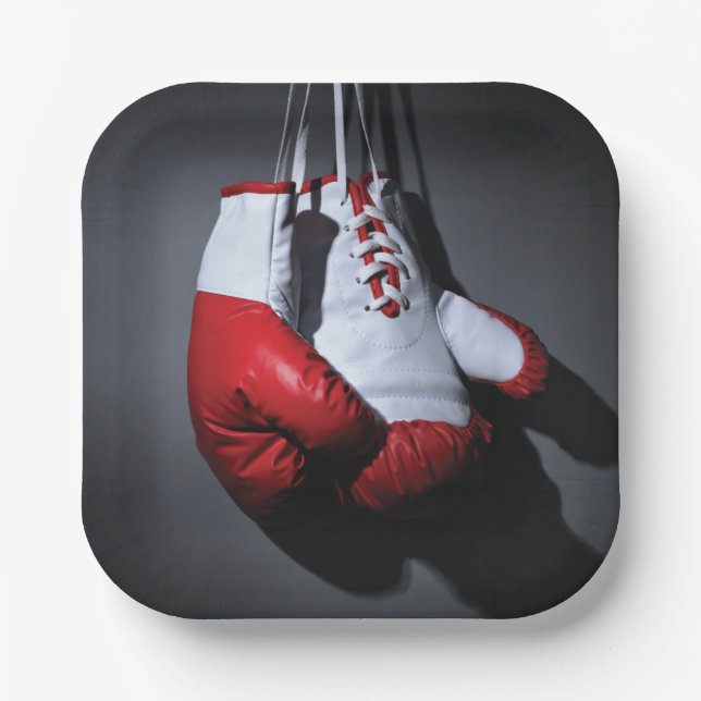 Boxing Gloves Pappteller (Vorderseite)