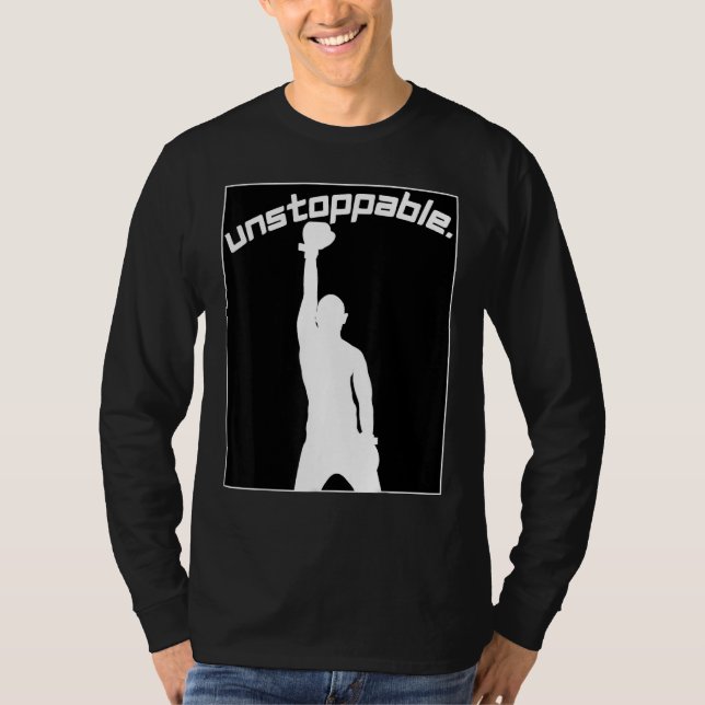 Boxing Graphic Gym Workout Motivation Unstoppable T-Shirt (Vorderseite)