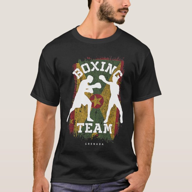 Boxing Grenada Combat Sports Fighter Boxing T-Shirt (Vorderseite)