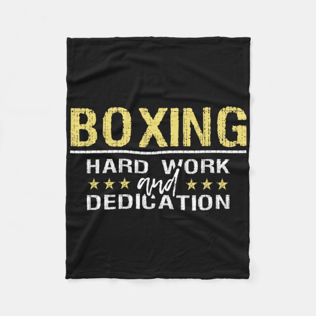 Boxing Hard Work and Dedication - Kickboxing Gym B Fleecedecke (Vorderseite)