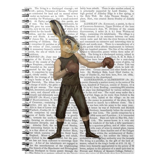 Boxing Hare Notizblock (Vorderseite)