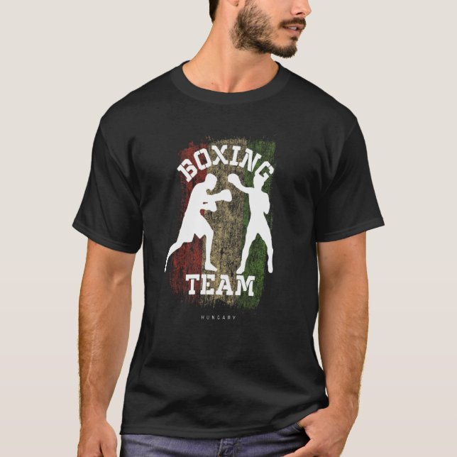 Boxing Hungary Combat Sports Fighter Boxing T-Shirt (Vorderseite)