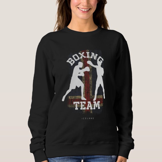 Boxing Iceland Combat Sports Fighter Boxing Sweatshirt (Vorderseite)