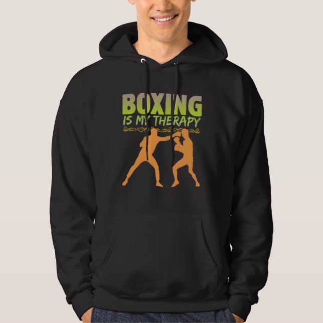 boxing is my therapy hoodie (Vorderseite)