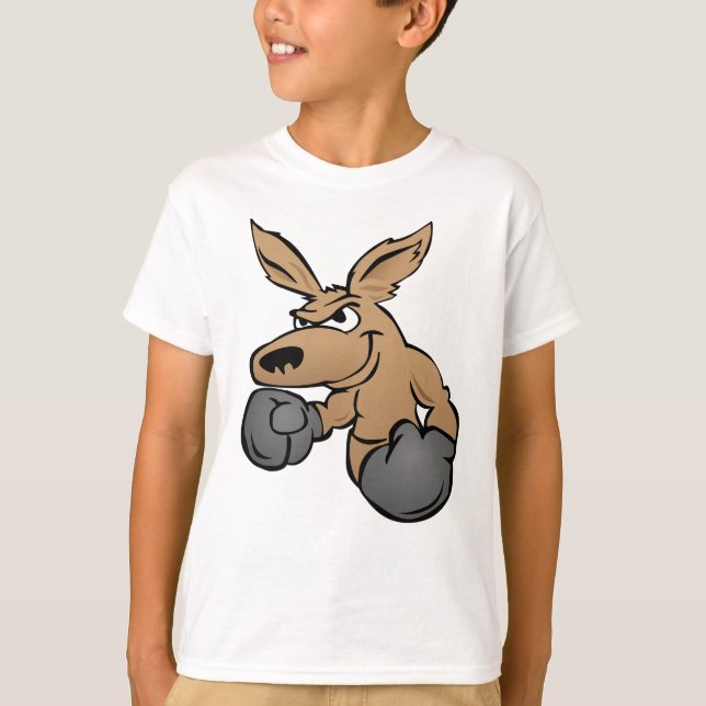 Boxing Kangaroo Cartoon T-Shirt (Vorderseite)