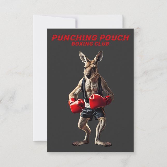 Boxing Kangaroo Dankeskarte (Vorderseite)