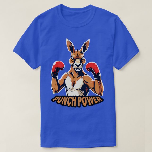 Boxing Kangaroo Punch Power T-Shirt (Design vorne)