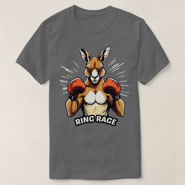 Boxing Kangaroo Ring Rage T-Shirt (Design vorne)