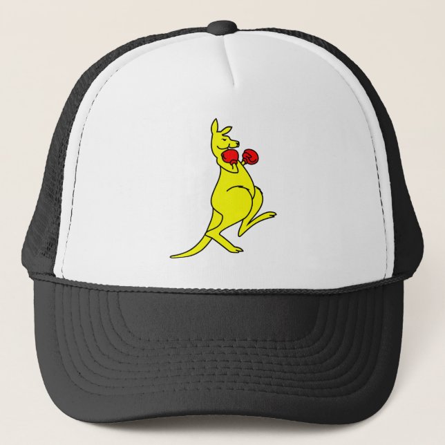 Boxing Kangaroo Truckerkappe (Vorderseite)