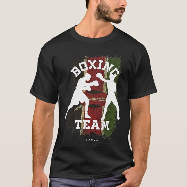 Boxing Kenya Combat Sports Fighter Boxing T-Shirt (Vorderseite)