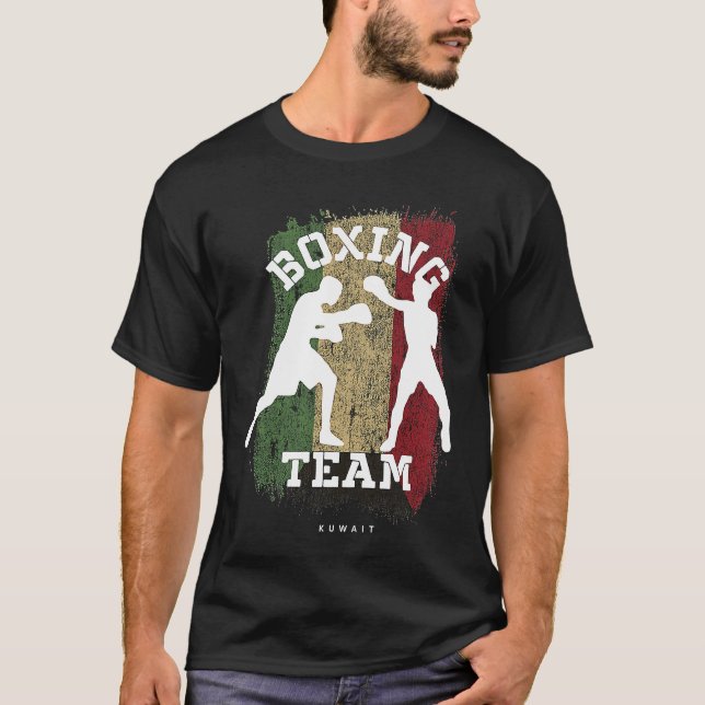 Boxing Kuwait Combat Sports Fighter Boxing T-Shirt (Vorderseite)