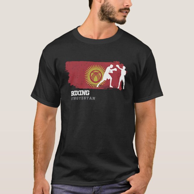 Boxing Kyrgyzstan Combat Sports Fighter Boxing T-Shirt (Vorderseite)