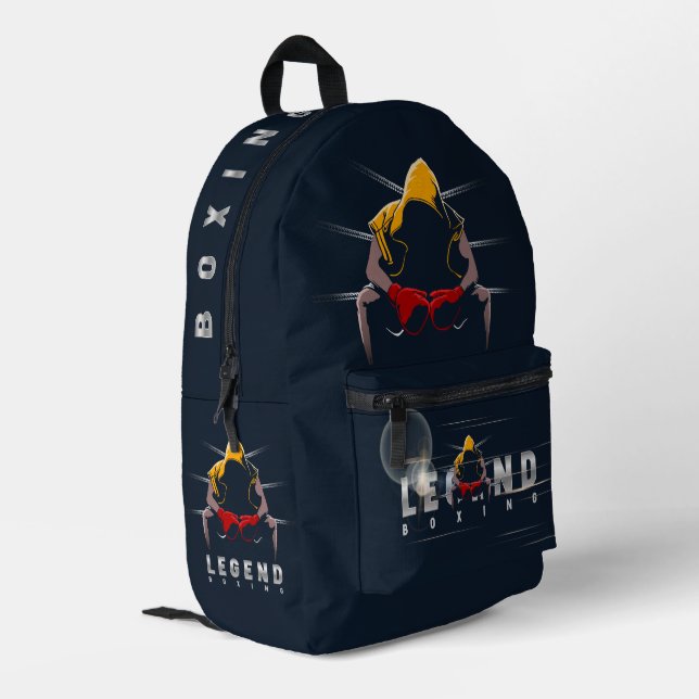 Boxing-Legenden |  Bedruckter Rucksack (Rückseitige Ecke links)