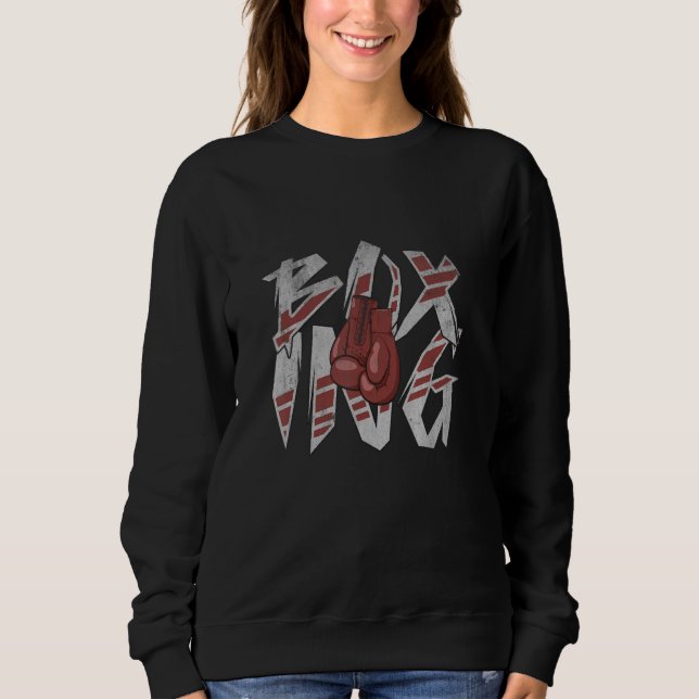 Boxing-Leinwand Sparring Match Coach 13 Sweatshirt (Vorderseite)