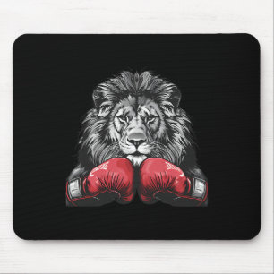 Boxing Löwe Porträt Motiv Wildtiere Kickboxen Lieb Mousepad