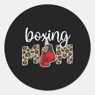 Boxing Mama Proud Boxing Mama Boxing Mother Runder Aufkleber