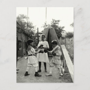 Boxing-Match für den Hinterhof 1915 Postkarte
