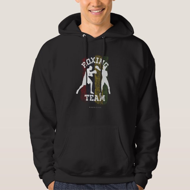 Boxing Mauritius Combat Sports Fighter Boxing Hoodie (Vorderseite)