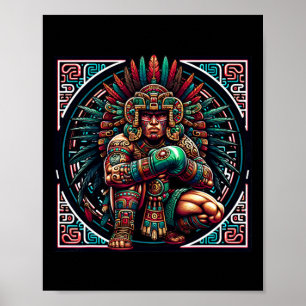Boxing Mexico Funny mexikanisch Vintage Boxen M Poster