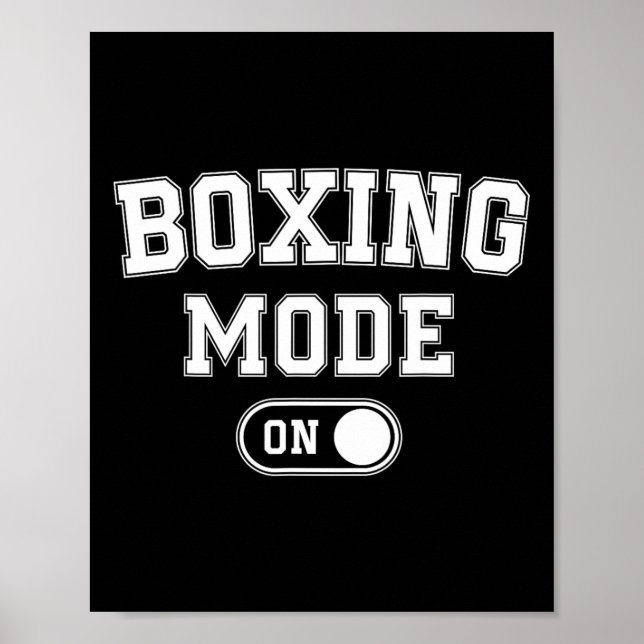Boxing Mode On Funny Boxer Gift Fighter Coach Trai Poster (Vorne)