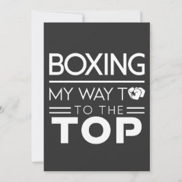 Boxing Motivation Quote Bold Minimal Typography Feiertagskarte