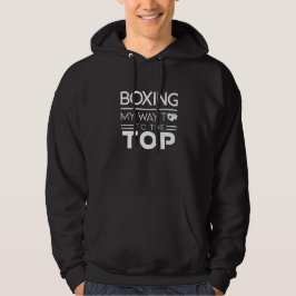 Boxing Motivation Quote Bold Minimal Typography Hoodie