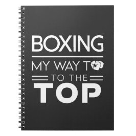 Boxing Motivation Quote Bold Minimal Typography Notizblock