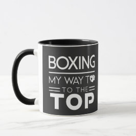 Boxing Motivation Quote Bold Minimal Typography Tasse